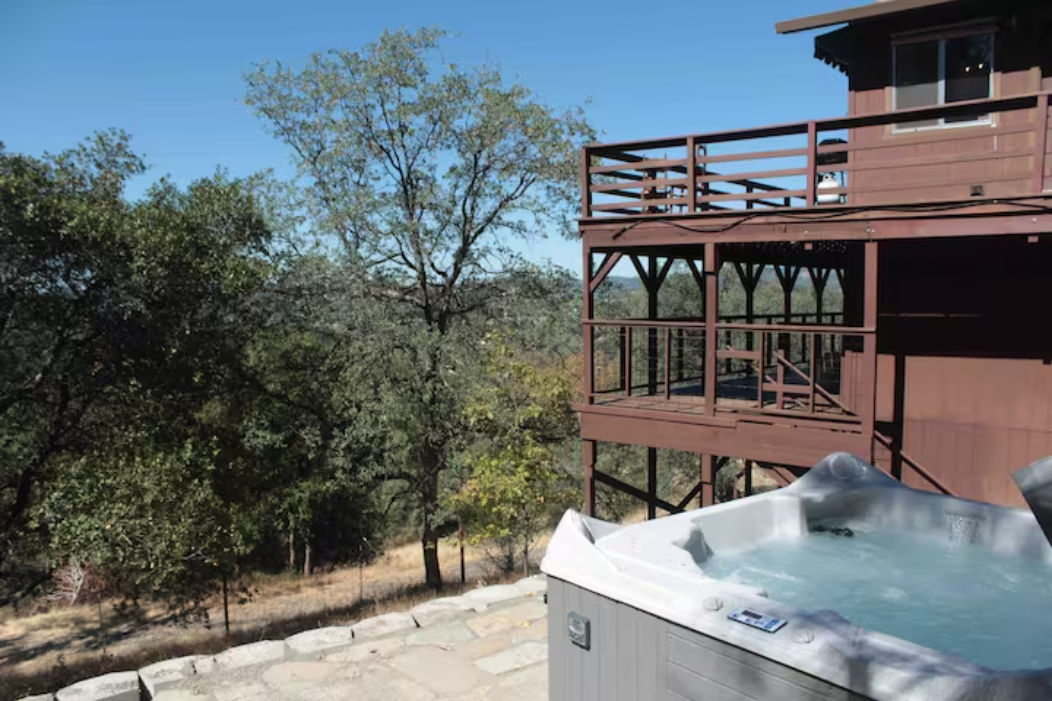 After a day of exploring, unwind in the 6 person hot tub.